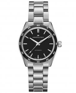 Женские швейцарские автоматические часы Jazzmaster Performer с браслетом из нержавеющей стали, 38 мм Hamilton, серебро