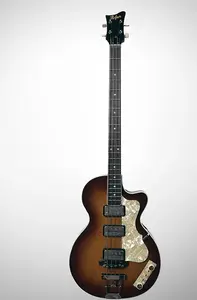 Кастомный 3-х датчиковый бас Hofner Club, произведено всего 5 экземпляров - Темно-скрипичный градиент