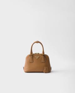 Мини-сумка Prada Promenade из сафьяновой кожи, коричневый