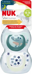 Соска Star Day  Ночной силикон зеленый/синий размер 3 18-36 мес 2 шт. NUK