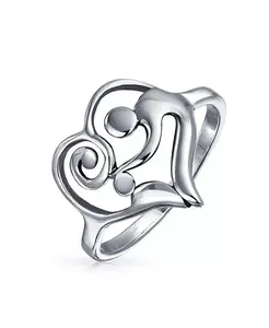 Кольцо в форме закрученного сердца для матери и ребенка, подарок маме, 1 мм Bling Jewelry, silver