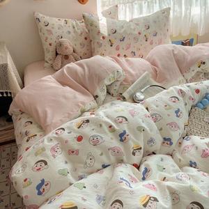 AVIVI Комплект постельного белья 3 предмета, простыня, пододеяльник 150x200 см, цветные карандаши