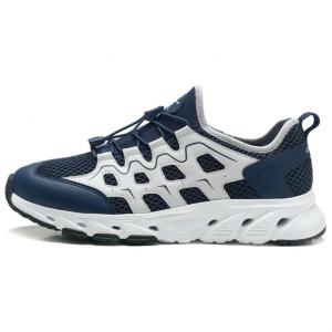 QIAODAN Нескользящие, водонепроницаемые и дышащие мужские кроссовки для речного треккинга, цвет: графитовый синий, дымчато-серый