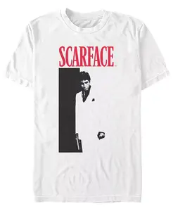 Футболка мужская "Scarface" с культовым черно-белым постером фильма Fifth Sun, белый