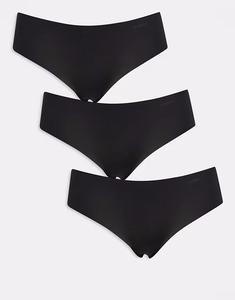 Комплект из трех трусов-хипстеров DKNY черного цвета