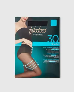 Прозрачные трусики плотностью 30 ден Filodoro, черный