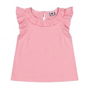 Детский топ Colette с рукавами-крылышками в розовую мини-полоску Busy Bees