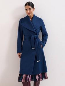 Никки шерстяное пальто с поясом Phase Eight, Blue