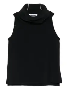 Майка с воротником-хомутом Another Tomorrow, черный