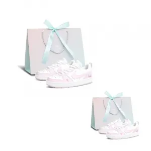 Nike Court Borough нескользящие износостойкие низкие детские скейтбординг кроссовки Purple Pink для подростков