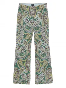 Джинсы с принтом пейсли Etro, зеленый