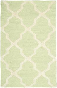 Ковер SAFAVIEH, 77 x 122 см, Cambridge Collection, Light Green & Ivory, ручной работы, шерстяной, узор Trellis, для помещений с высокой проходимостью: прихожая, гостиная, спальня (CAM121B)