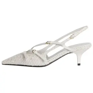 MIU MIU Туфли на тонком каблуке высотой 5,5 см, женские, белые