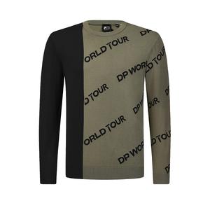 Футболка мужская вязаная землисто-оливкового цвета FILA