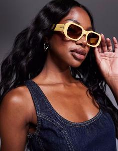 Quay представил угловатые прямоугольные солнцезащитные очки желтого цвета Quay Australia