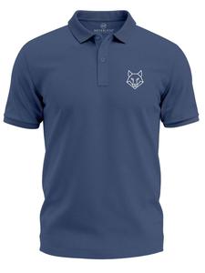 Neverless Футболка 'Polygon Wolf' в синем цвете