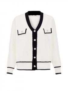 Женский кардиган в белом и черном цветах faina