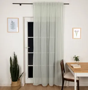 Штора из ткани букле с присборенным краем, светло-голубая, высота 2,45 м, размер 245 см (В) x 140 см (Ш) Schöner-Leben