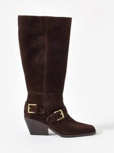 Ботинки Leah Suede до колена Mint Velvet, Brown
