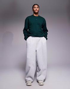 Свободные спортивные брюки в стиле сукба со складками светло-серого цвета Asos Design