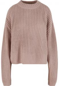 Свитер оверсайз Urban Classics Oversized Sweater, темно-розовый