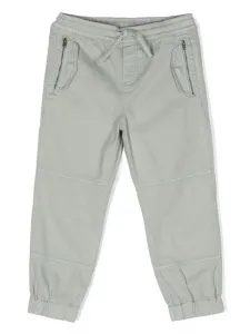 Джинсы с эластичным поясом и кулиской Stella McCartney Kids, зеленый