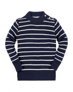 Хоуп & Хенри свитер с воротником-стойкой из рубчатого трикотажа HOPE & HENRY, синий