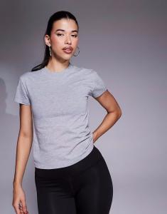 Футболка Icon 4505 свободного кроя из хлопка с быстросохнущей отделкой серого меланжевого цвета