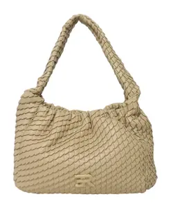 Сумка из искусственной кожи с логотипом на передней части. Ermanno Scervino, бежевый