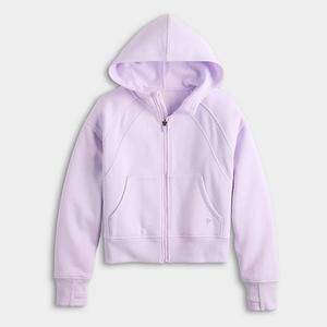 Детская худи с молнией и швами из флиса для девочек 7-16 лет Tek Gear, Enlighten Purple
