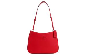 Кожаная сумка Penelope через плечо среднего размера для женщин яркого маренго COACH