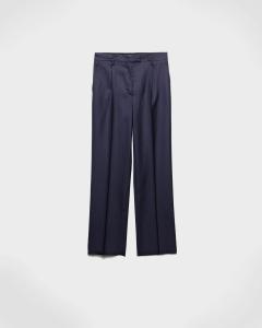 Шерстяные брюки в полоску Prada, темно-синий