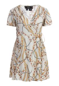 Платье faina Mini Mit Allover Print, белый