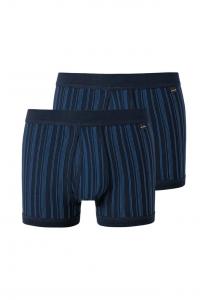 Трусы короткие 2 пары оригинальная классика мелкий рубчик Schiesser, синий