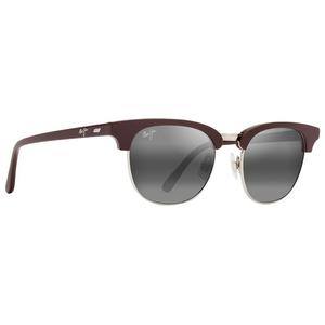 Солнцезащитные очки holomua блестящие, однотонные, коричневые, нейтрально-серые, минеральные, супертонкие Maui Jim