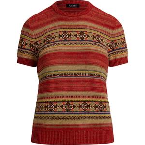 Lauren Ralph Lauren Geo stripe Short sleeve Sweater Polo Ralph Lauren, красный