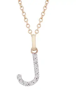 Ожерелье с бриллиантовой подвеской (1/10 карата) из 14-каратного золота, 17 дюймов + удлинитель 1 дюйм Macy'S, j