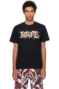 Футболка с камуфляжным логотипом Bape, черный