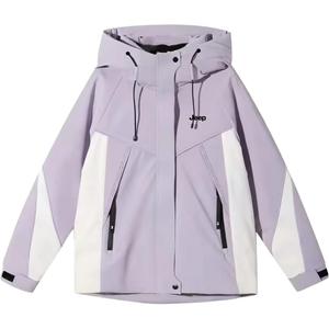 Пуховик Unisex с капюшоном утепленный Jeep, фиолетовый