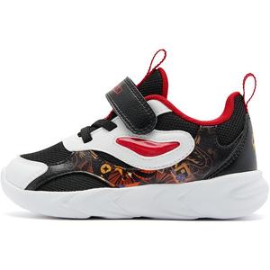 QIAODAN Износостойкие низкие детские ботинки black red для малышей