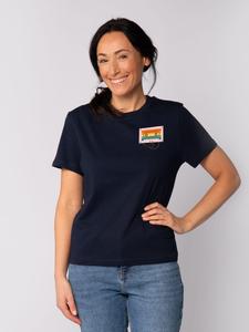 Футболка Rainbow Cassette темно-синего цвета wat? Apparel