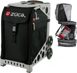 ZUCA "Спортивная сумка Obsidian, серая рама, мигающие колеса и набор с чехлом для флаера"