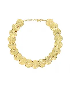 Ожерелье-Воротник с текстурированной золотой монетой Robert Lee Morris Soho, gold