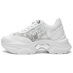 Низкие массивные кроссовки, увеличивающие рост, женские, экрю Ed Hardy, Ecru