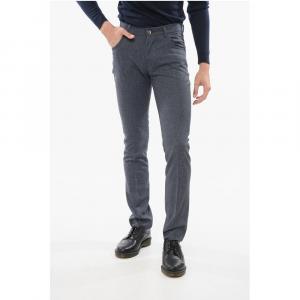 Шерстяные брюки ID с застежкой на пуговицы Corneliani, Gray