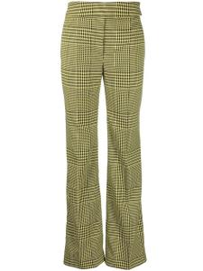 Alexandre Vauthier расклешенные брюки в ломаную клетку, зеленый