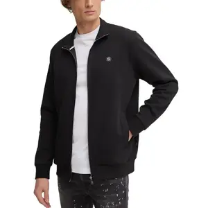 Курка-бомбер на молнии с нашивкой логотипа Boss HUGO BOSS, черный