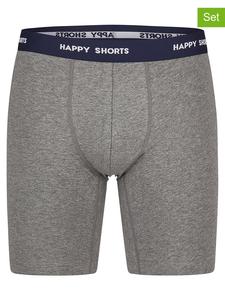 Happy Shorts Комплект из 2 штук: боксерские шорты темно-синего/серого цвета