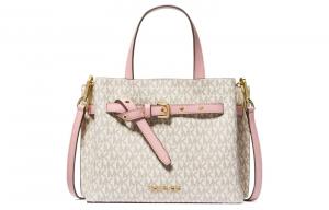 Сумка через плечо Emilia из полиэстера, кросс-боди, дамская сумка с принтом трубы, розово-белая мультиколор MICHAEL KORS