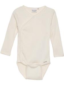 Minymo Детский боди с длинными рукавами "Wrap Body LS Rib" бежевого цвета